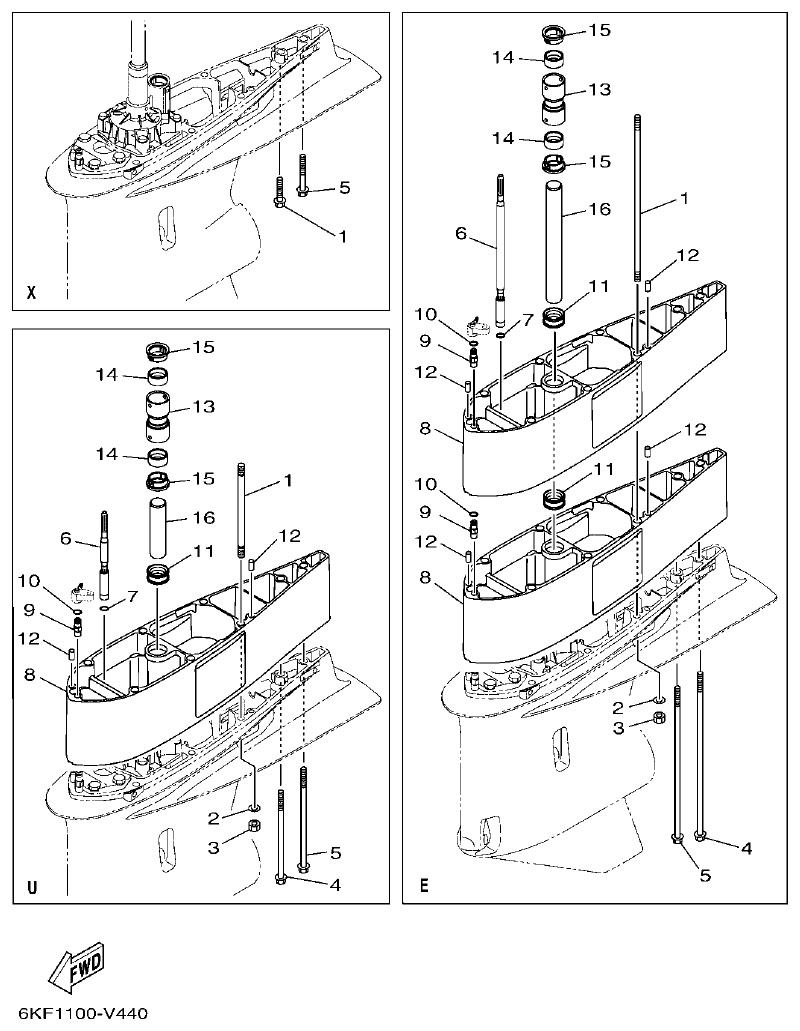 Yamaha F250XCB2, F250NCB2 OPTIONAL PARTS 6 parts diagram